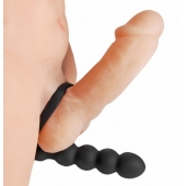 Насадка для двойного проникновения Double Fun Cock Ring with Double Penetration Vibe - XR Brands - в Сургуте купить с доставкой