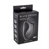 Чёрное эрекционное кольцо с анальной пробкой Button Anal Plug - Lola Games - в Сургуте купить с доставкой