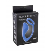 Синее эрекционное кольцо с анальной пробкой Button Anal Plug - Lola Games - в Сургуте купить с доставкой