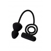 Чёрное эрекционное кольцо с вибростимулятором и анальным хвостом - Erotist Adult Toys - в Сургуте купить с доставкой