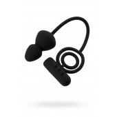 Чёрное эрекционное кольцо с вибростимулятором и анальным хвостом - Erotist Adult Toys - в Сургуте купить с доставкой