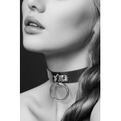 Узенький ошейник из полиуретана с кольцом - Bijoux Pour Toi - купить с доставкой в Сургуте