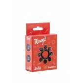 Чёрное эрекционное кольцо Rings Bubbles - Lola Games - в Сургуте купить с доставкой
