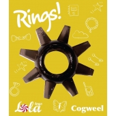 Чёрное эрекционное кольцо Rings Cogweel - Lola Games - в Сургуте купить с доставкой