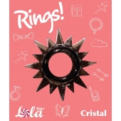 Чёрное эрекционное кольцо Rings Cristal - Lola Games - в Сургуте купить с доставкой