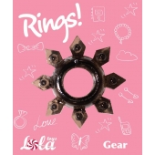 Чёрное эрекционное кольцо Rings Gear - Lola Games - в Сургуте купить с доставкой