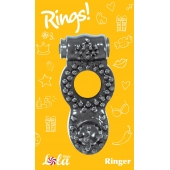 Чёрное эрекционное кольцо Rings Ringer - Lola Games - в Сургуте купить с доставкой