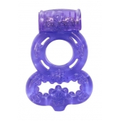 Фиолетовое эрекционное кольцо Rings Treadle с подхватом - Lola Games - в Сургуте купить с доставкой