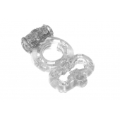 Прозрачное эрекционное кольцо Rings Treadle с подхватом - Lola Games - в Сургуте купить с доставкой
