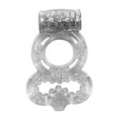 Прозрачное эрекционное кольцо Rings Treadle с подхватом - Lola Games - в Сургуте купить с доставкой