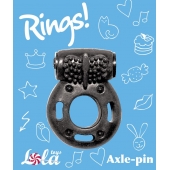 Черное эрекционное кольцо с вибрацией Rings Axle-pin - Lola Games - в Сургуте купить с доставкой