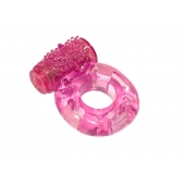 Розовое эрекционное кольцо с вибрацией Rings Axle-pin - Lola Games - в Сургуте купить с доставкой