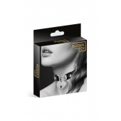 Черный чокер с замком в форме сердца - Bijoux Pour Toi - купить с доставкой в Сургуте