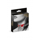 Красный узенький чокер с кольцом - Bijoux Pour Toi - купить с доставкой в Сургуте