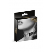 Чёрный чокер с кольцом в форме сердца - Bijoux Pour Toi - купить с доставкой в Сургуте