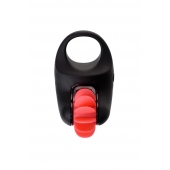 Чёрно-красное эрекционное виброкольцо Erotist - Erotist Adult Toys - в Сургуте купить с доставкой