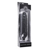 Чёрная увеличивающая насадка на член Mamba Cock Sheath Packaged - 16,5 см. - XR Brands - в Сургуте купить с доставкой