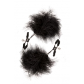 Зажимы для сосков с пухом FEATHERED NIPPLE CLAMPS - Blush Novelties - купить с доставкой в Сургуте