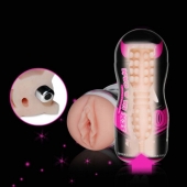 Мастурбатор-вагина Sex In A Can Vibra Vagina Tunnel - Lovetoy - в Сургуте купить с доставкой