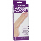 Насадка-реалистик для трусиков Vac-U-Lock 5  Realistic - 12,7 см. - Doc Johnson - купить с доставкой в Сургуте