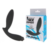 Чёрный вибростимулятор простаты Sex Expert Vibe Pleasure - Sex Expert - в Сургуте купить с доставкой