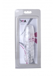 Прозрачная, закрытая насадка с шипами и точками - 13,5 см. - Toyfa Basic - в Сургуте купить с доставкой