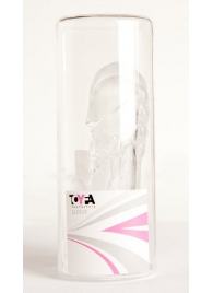 Прозрачная гелевая насадка с клиторальным отростком - 13 см. - Toyfa Basic - в Сургуте купить с доставкой