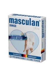 Ультратонкие презервативы Masculan Ultra Fine с обильной смазкой - 3 шт. - Masculan - купить с доставкой в Сургуте
