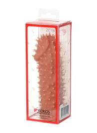 Телесная насадка на фаллос с имитацией шипов KOKOS Extreme Sleeve 07 - 14,7 см. - KOKOS - в Сургуте купить с доставкой