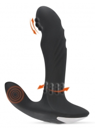 Черный вибромассажер простаты с функцией римминга Plug with Perineum Stimulator - 16,6 см. - Orion - в Сургуте купить с доставкой