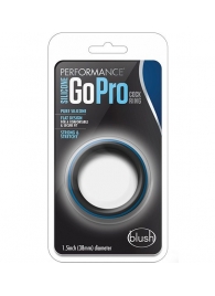 Черно-синее эрекционное кольцо Silicone Go Pro Cock Ring - Blush Novelties - в Сургуте купить с доставкой