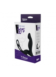 Черный вибромассажер простаты P-PLEASER W ERECTION ENHANCE - Dream Toys - в Сургуте купить с доставкой