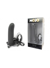Черный страпон с вибратором Mojo Ghia - Seven Creations - купить с доставкой в Сургуте
