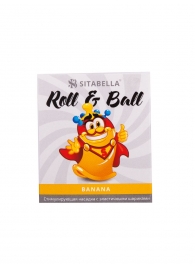 Стимулирующий презерватив-насадка Roll   Ball Banana - Sitabella - купить с доставкой в Сургуте