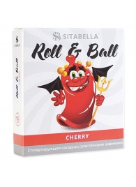 Стимулирующий презерватив-насадка Roll   Ball Cherry - Sitabella - купить с доставкой в Сургуте