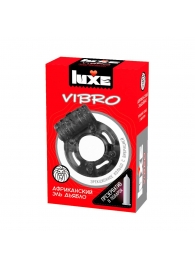 Чёрное эрекционное виброкольцо Luxe VIBRO  Африканский Эль Дьябло  + презерватив - Luxe - в Сургуте купить с доставкой