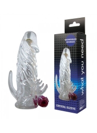 Закрытая прозрачная вибронасадка на пенис Crystal Sleeve Vibe - Erowoman-Eroman - в Сургуте купить с доставкой