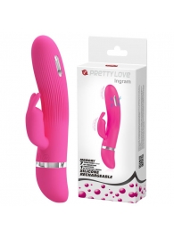 Розовый вибратор Ingram с электростимуляцией - 19,2 см. - Baile - купить с доставкой в Сургуте