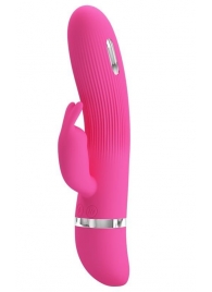 Розовый вибратор Ingram с электростимуляцией - 19,2 см. - Baile - купить с доставкой в Сургуте