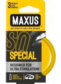 Презервативы с точками и рёбрами в железном кейсе MAXUS Special - 3 шт. - Maxus - купить с доставкой в Сургуте