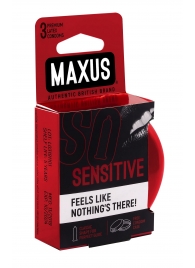 Ультратонкие презервативы в железном кейсе MAXUS Sensitive - 3 шт. - Maxus - купить с доставкой в Сургуте