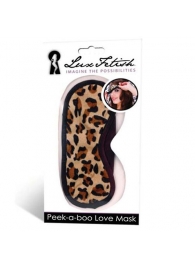 Леопардовая маска на глаза Peek-a-Boo - Lux Fetish - купить с доставкой в Сургуте