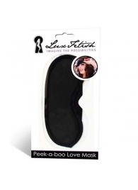 Черная маска на глаза Peek-a-Boo - Lux Fetish - купить с доставкой в Сургуте