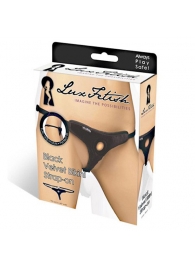 Черные плюшевые трусики для страпона - Lux Fetish - купить с доставкой в Сургуте