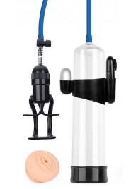 Прозрачная вакуумная вибропомпа Sex Expert с насадкой-вагиной - Sex Expert - в Сургуте купить с доставкой