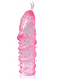 Закрытая рельефная насадка Crystal sleeve snakes в виде змеи с усиками - 14 см. - Erowoman-Eroman - в Сургуте купить с доставкой