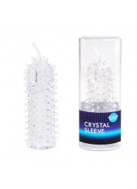 Закрытая рельефная насадка Crystal sleeve с усиками - 12 см. - Erowoman-Eroman - в Сургуте купить с доставкой