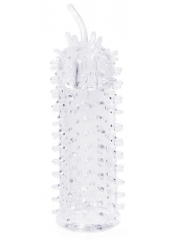 Закрытая рельефная насадка Crystal sleeve с усиками - 12 см. - Erowoman-Eroman - в Сургуте купить с доставкой