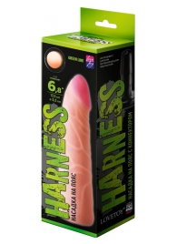 Фаллическая насадка на трусики харнесс - 17,5 см. - LOVETOY (А-Полимер) - купить с доставкой в Сургуте
