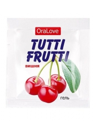 Пробник гель-смазки Tutti-frutti с вишнёвым вкусом - 4 гр. - Биоритм - купить с доставкой в Сургуте